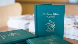 The Exeter Riddles by Philip Reeve. photo Helen Lisk Photography The Exeter Riddles by Philip Reeve. photo Helen Lisk Photography